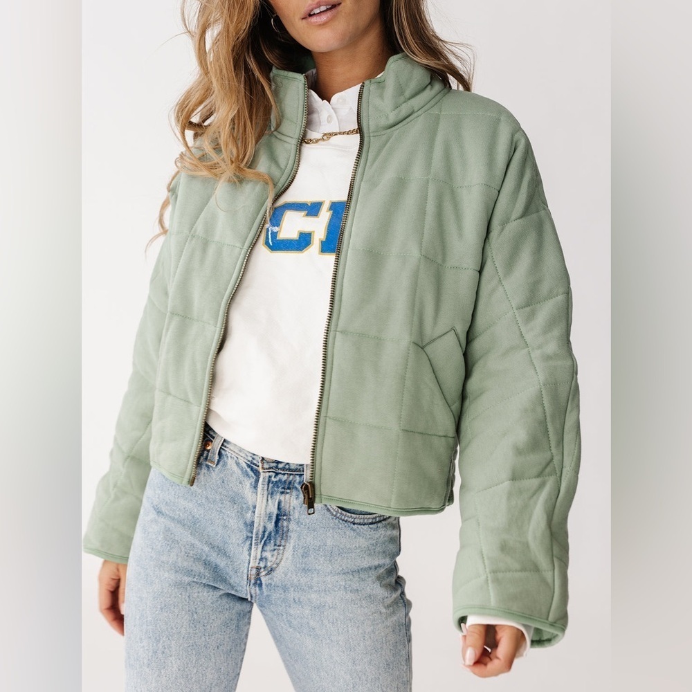 Blue Blush Boutique Sage Quilted Women's Jacket Size Large